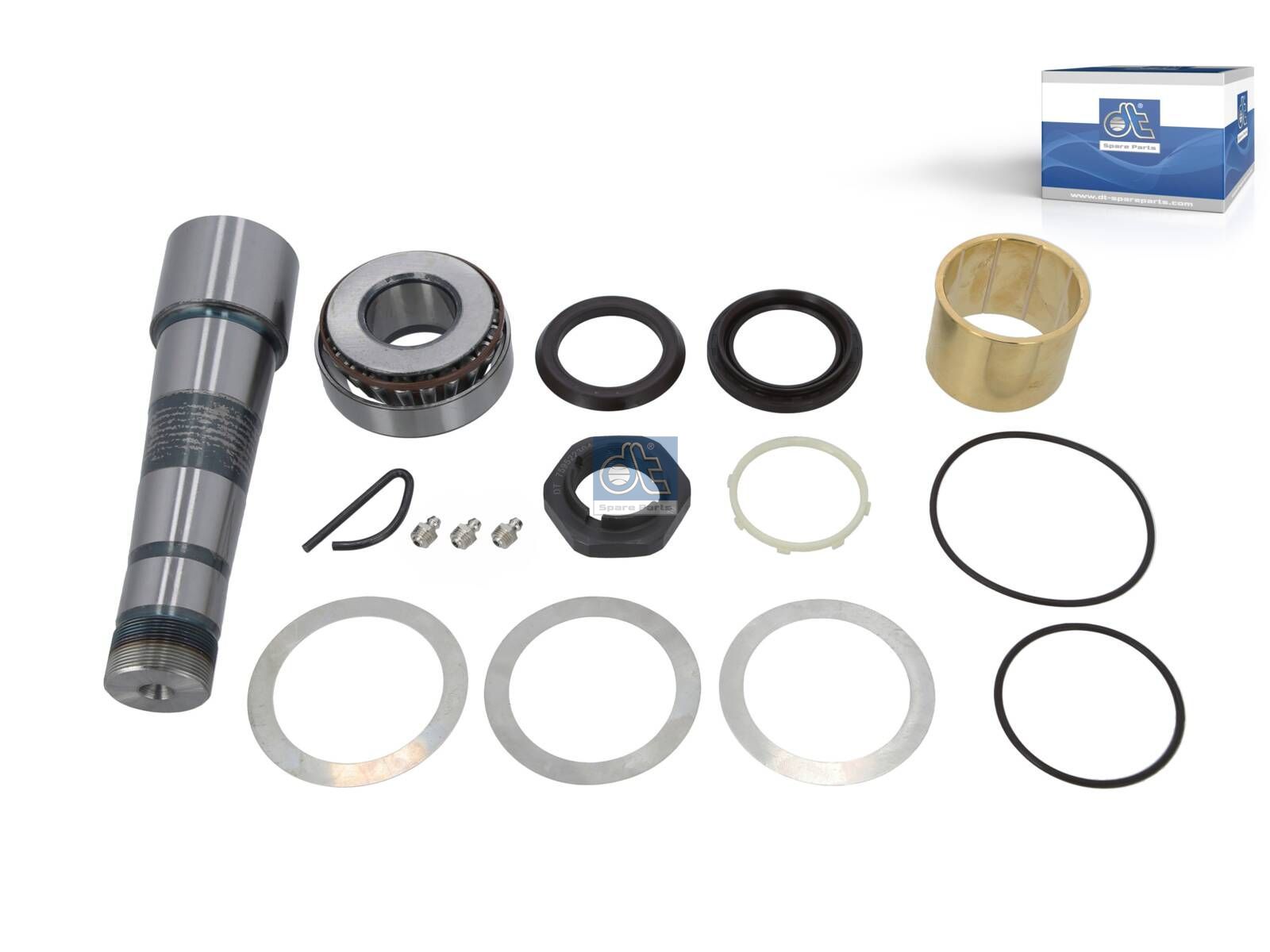DT Spare Parts 6.94015 King pin kit, with bearing, D1: 60 mm, D2: 40 mm, M40 x 1,5, L: 226.5 mm
