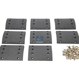 DT Spare Parts 6.95005 Drum brake lining kit, axle kit, W: 200 mm, S: 17.5 mm