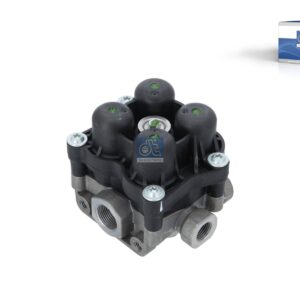 DT Spare Parts 7.16135 4-circuit-protection valve, M16 x 1,5, M22 x 1,5, max. 13 bar, Po21: 7.5 bar, Po22: 7.5 bar, Po23: 7.5 bar, Po24: 7.5 bar, Pc21: 5.2 bar, Pc22: 5.2 bar, Pc23: 5.2 bar, Pc24: 5.2 bar