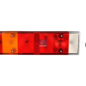 DT Spare Parts 7.25202 Tail lamp, left, without bulb, with license plate lamp, 24 V, R5W