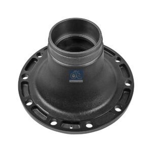DT Spare Parts 7.32002 Wheel hub, without bearings, d1: 120 mm, d2: 130 mm, D: 374 mm, 10 bores, b: 22 mm, H: 187 mm
