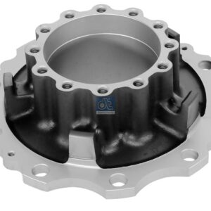 DT Spare Parts 7.32004 Wheel hub, without bearings, d1: 160 mm, d2: 160 mm, D: 370 mm, 10 bores, b: 22 mm, H: 153 mm