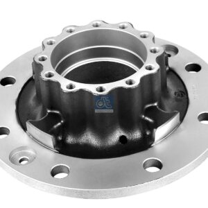 DT Spare Parts 7.32008 Wheel hub, without bearings, d1: 115 mm, d2: 115 mm, D: 320 mm, 8 bores, b: 21.5 mm, H: 123 mm