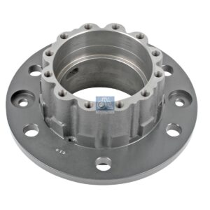 DT Spare Parts 7.32012 Wheel hub, without bearings, d1: 121.4 mm, d2: 121.4 mm, D: 350 mm, 6 bores, b: 19 mm, H: 116 mm