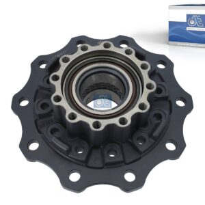 DT Spare Parts 7.32019 Wheel hub, with bearing, d1: 160 mm, d2: 160 mm, D: 380 mm, 10 bores, b: 22 mm, H: 153 mm