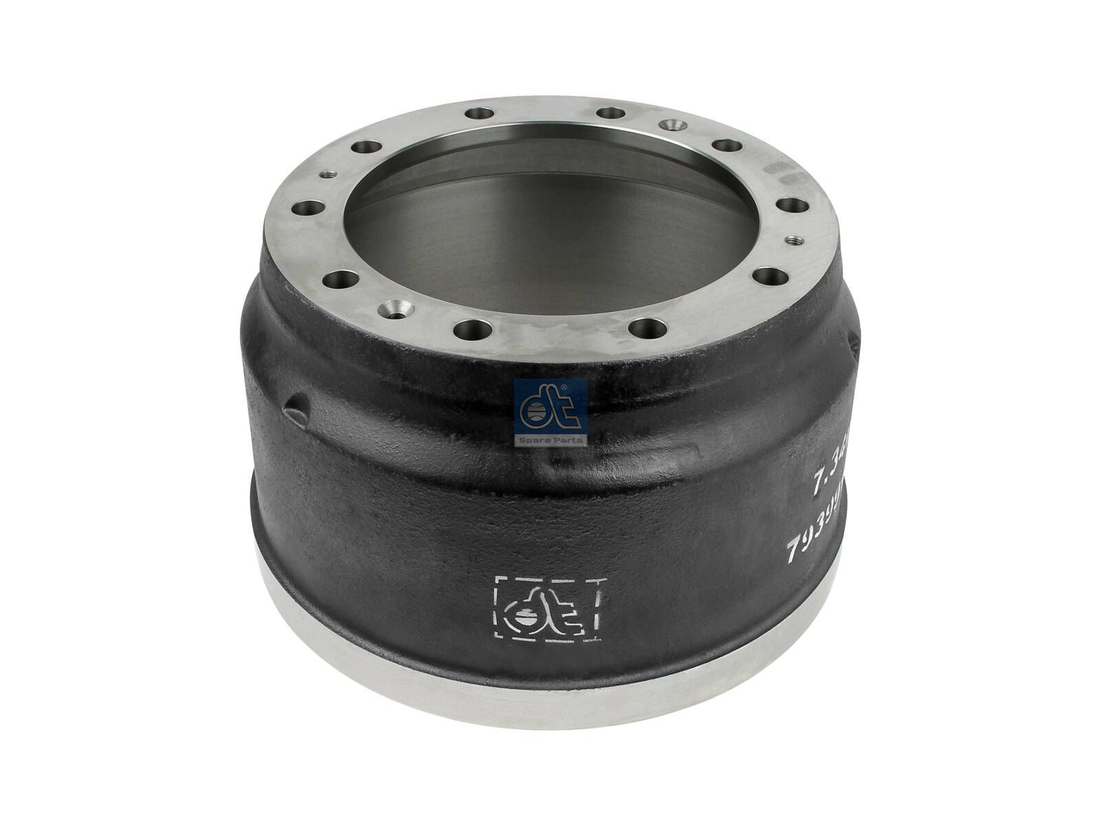 DT Spare Parts 7.34057 Brake drum, D: 410 mm, 10 bores, b: 23 mm, P: 335 mm, d: 285 mm, H: 283 mm, B: 207 mm