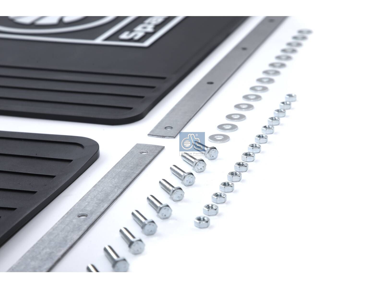 DT Spare Parts 9.55100 Splash guard kit, with mounting kit, 7 bores, b1: 7 mm, b2: 12 mm, Lb: 100 mm, L: 650 mm, W: 400 mm