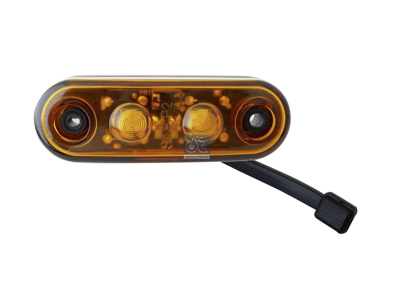 DT Spare Parts 9.69051 Position lamp, orange, 24 V, L: 75 mm, H: 25 mm, T: 16.5 mm