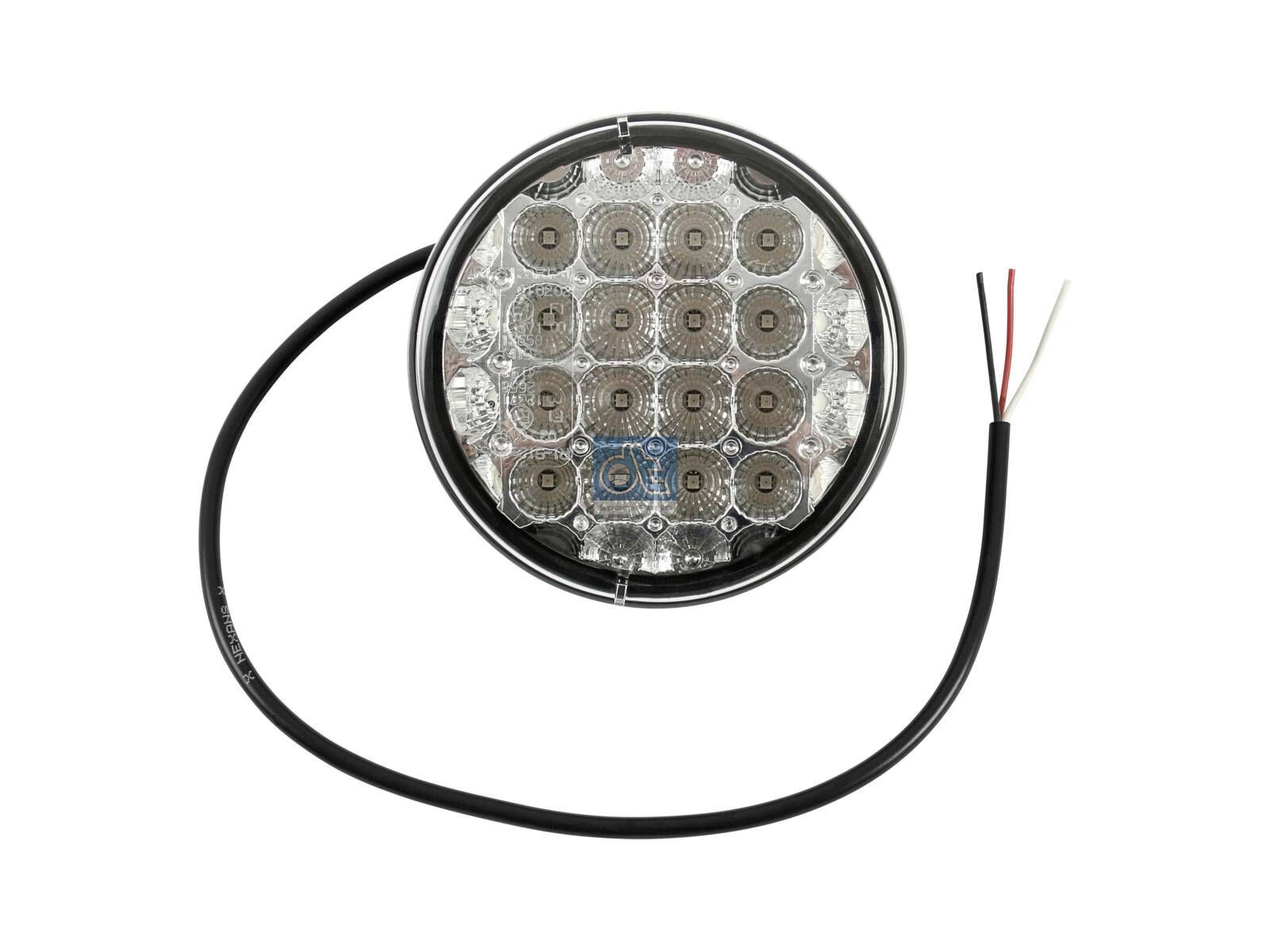 DT Spare Parts 9.69080 Tail lamp, white, 12/24 V, LED