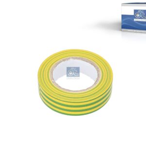 DT Spare Parts 9.69367 Insulation Tape, yellow, green, L: 10 m, W: 15 mm