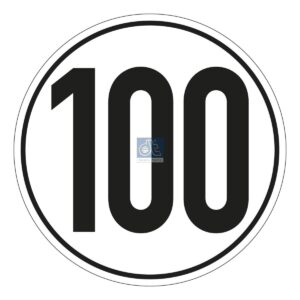 DT Spare Parts 9.69430 Speed sign, self-adhesive, D: 200 mm, 100 km/h