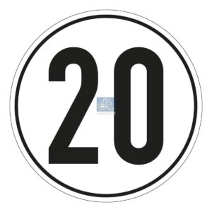 DT Spare Parts 9.69431 Speed sign, self-adhesive, D: 200 mm, 20 km/h