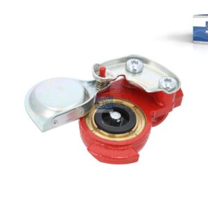 DT Spare Parts 9.72009 Palm coupling, red, with valve, M22 x 1,5, 10 bar