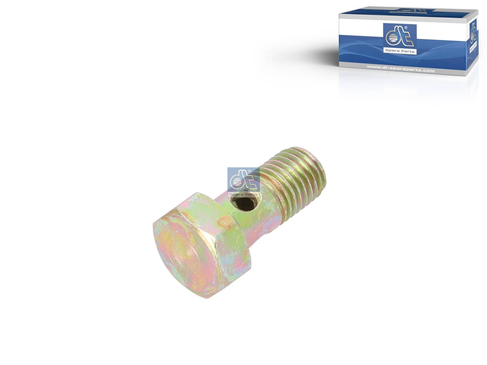 DT Spare Parts 9.75005 Hollow screw, M8 x 1, LTh: 8.5 mm, L: 17 mm