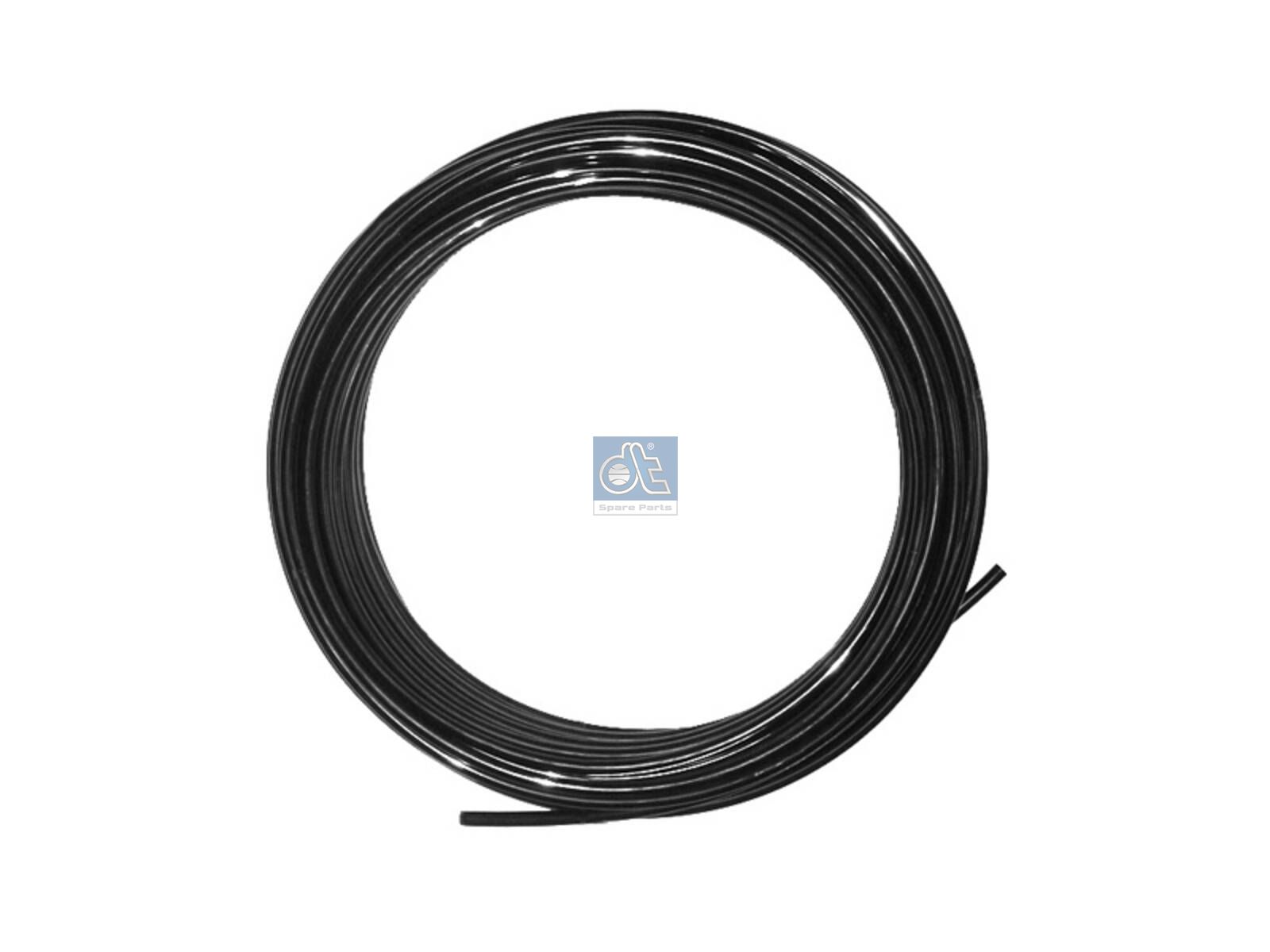 DT Spare Parts 9.86110 Polyamide tube, black, d: 7 mm, D: 10 mm, L: 25 m, S: 1.5 mm, DIN 74324