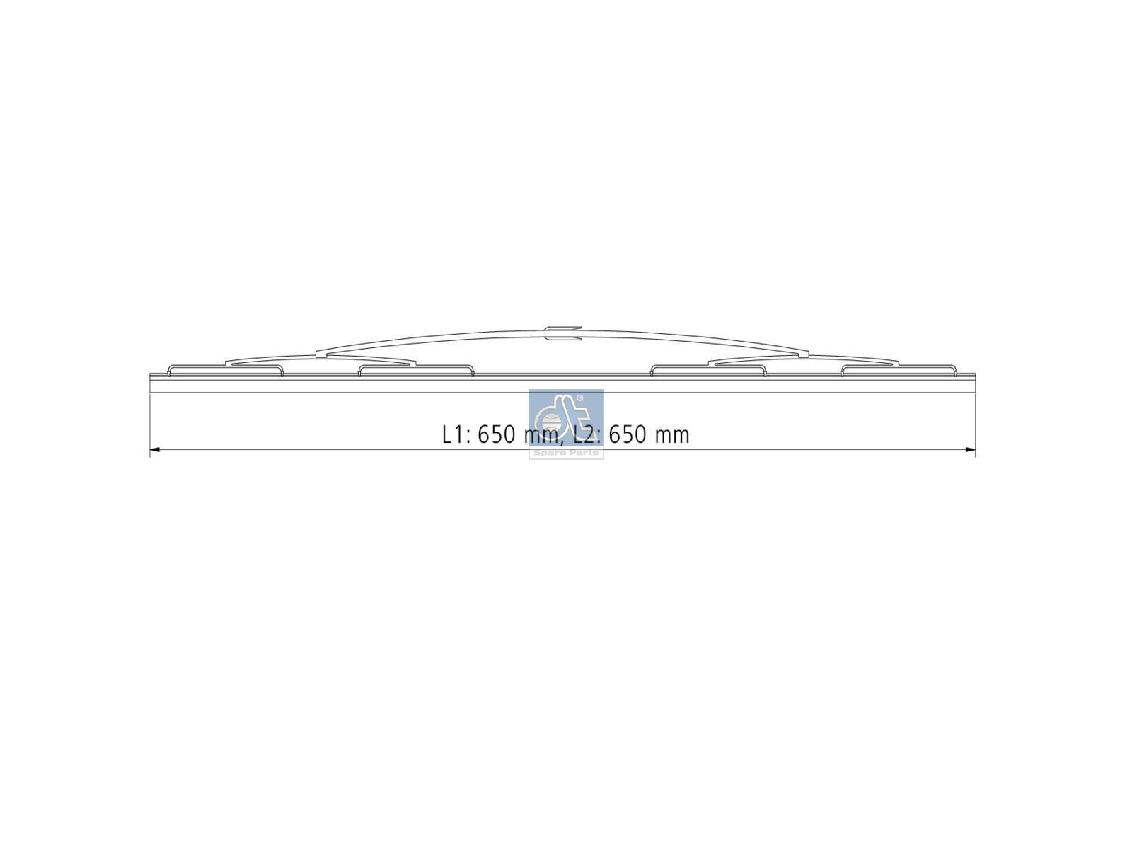 DT Spare Parts 7.97200 Wiper blade set, L1: 650 mm, L2: 650 mm