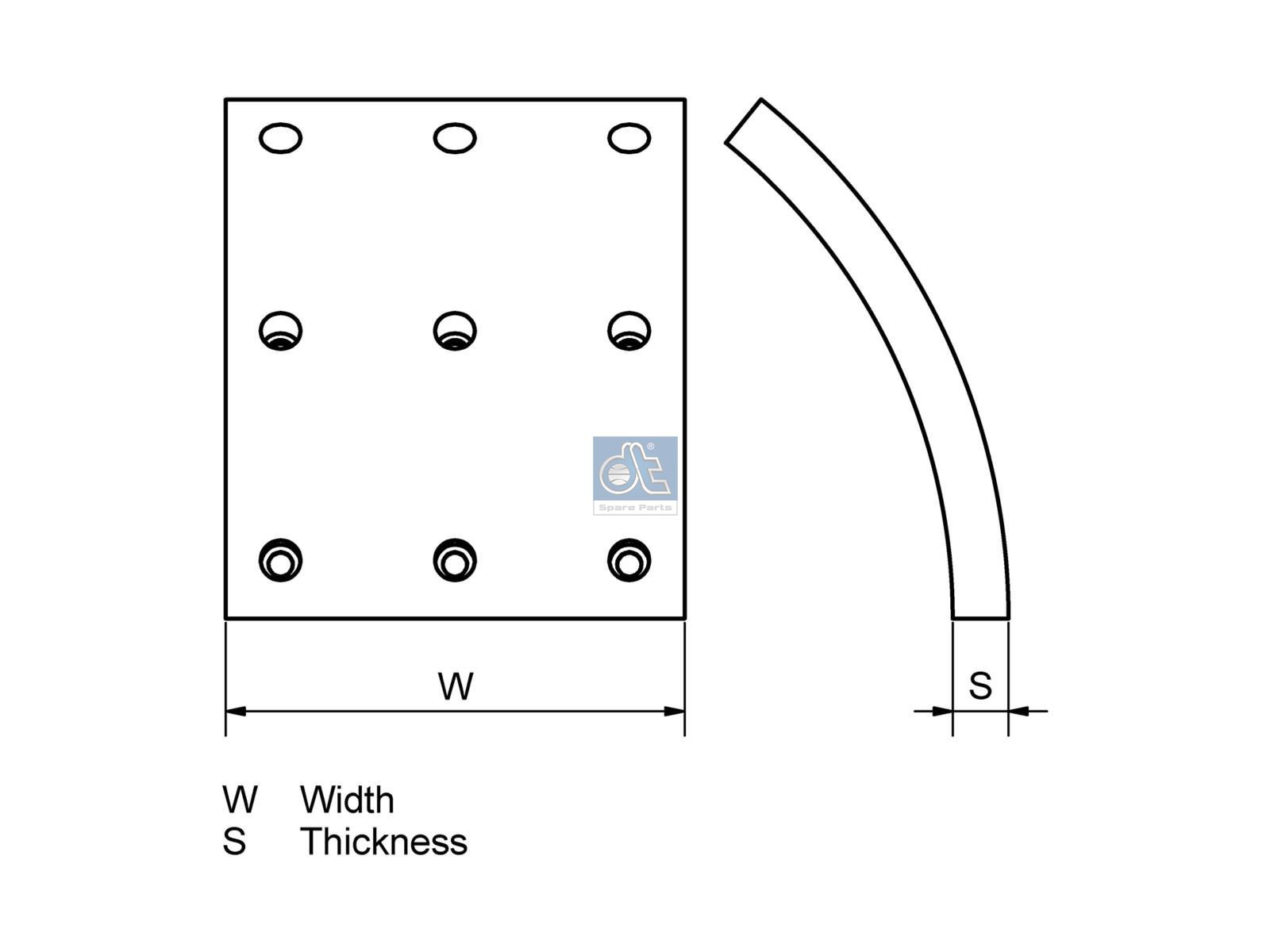 DT Spare Parts 4.95003 Drum brake lining kit