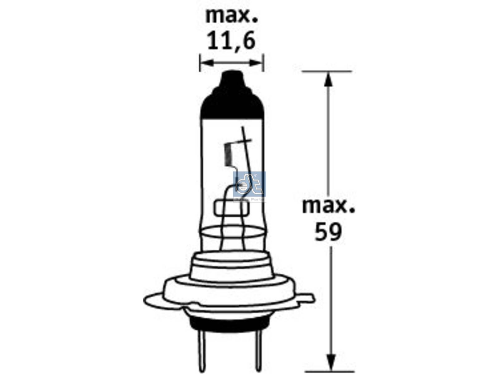 DT Spare Parts 9.78108 Bulb, 12 V, 55 W